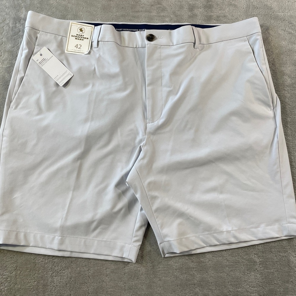 Hart Schaffner Marx Luxury Performance Shorts Men 42 Beige Preppy Minimalist